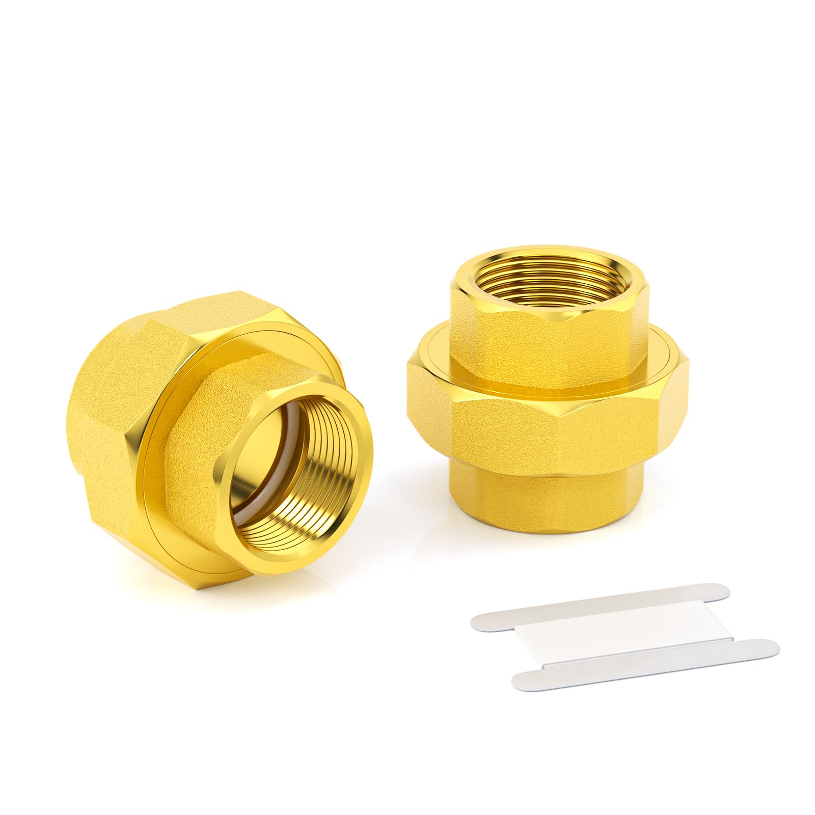 GASHER 2pezzi Raccordo in ottone per tubi, raccordo in ottone 3/4" femmina per tubi, per collegare ed estendereGO-368