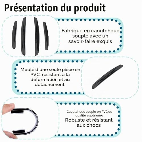 Protections pour Portières Auto,Protection de Bord de Portière, Protection Portiere Voiture, Protection de Bord de Portière Auto, Compatible avec la Plupart des Véhicules (4) – vue 4