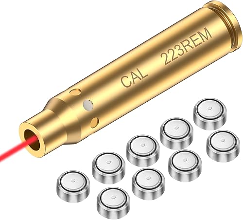 Miniatura 1 de Bore Sight Cal 223 0.219 in Rem Gauge12GA300 Win Mag Laser Sight Red Dot Boresighter con baterías