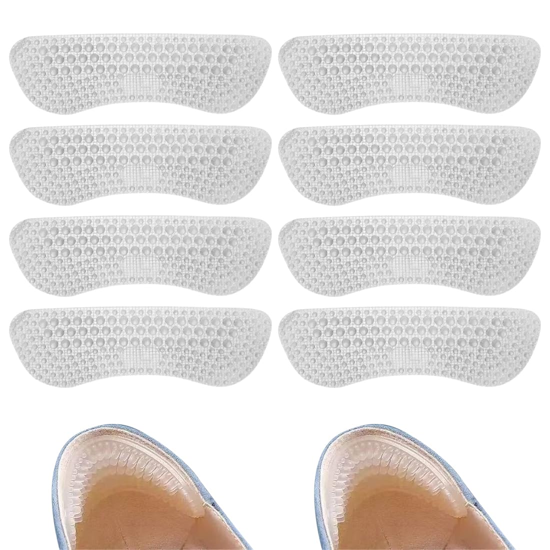 4 Pares Taloneras para zapatos Antirozaduras Silicona, Almohadillas para el Talón, Evitan las Ampollas por Frotamiento