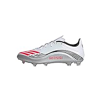 Adidas Unisex – Adulto F50 Messi League Firm Ground, Multi Ground Football Boots, Cloud White, Lucid Red, Silver Metallic, 36 2, 3 EU