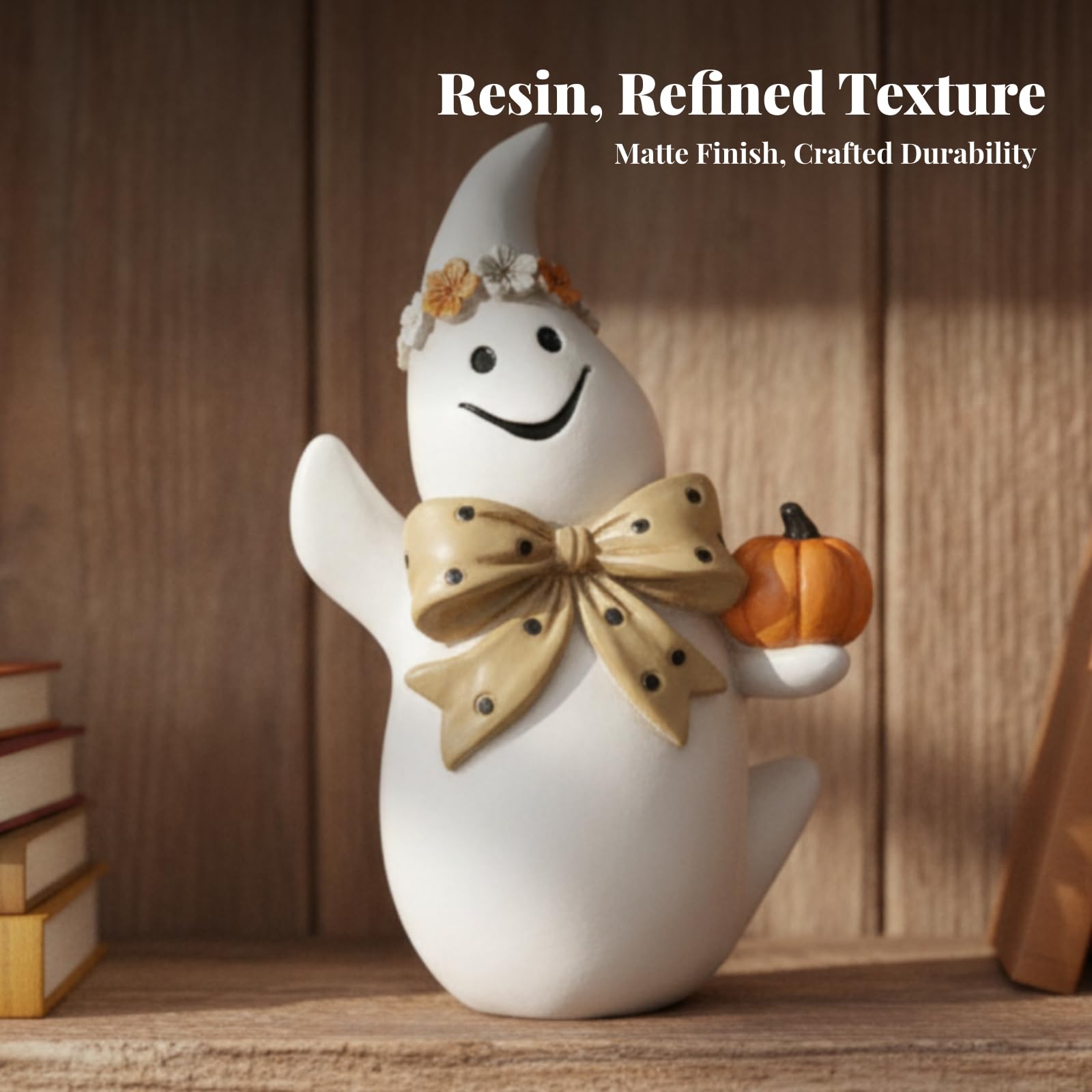Statuetta con Zucca Compatto | Dipinto a Mano, Decorativo in Resina, Creativa, per Halloween, Collezionisti