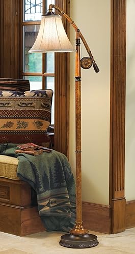 Vista 92 de BLACK FOREST DECOR Antler Lodge Uplight Lámpara - Lámpara rústica de Lodge con globo de vidrio sembrado