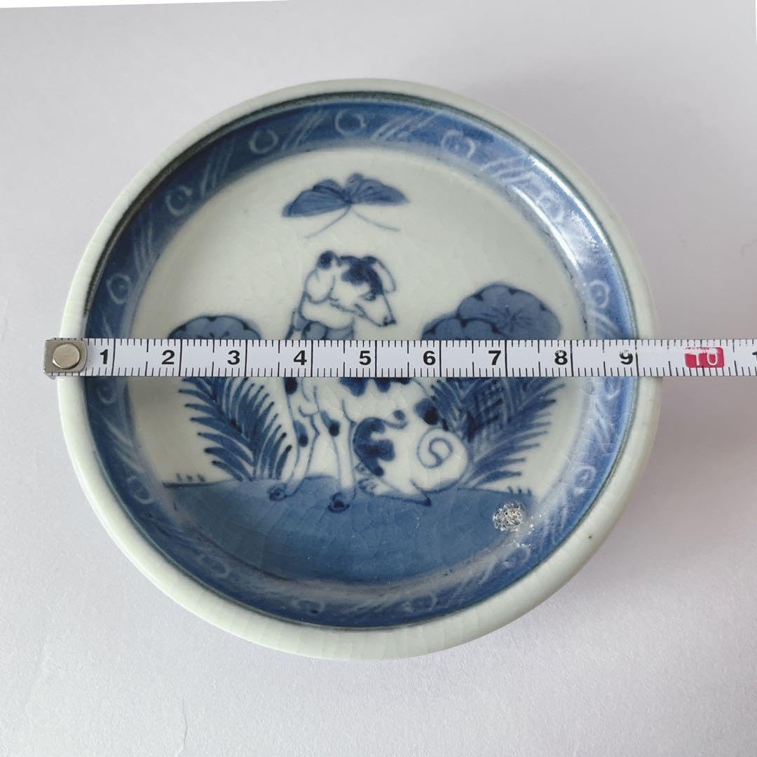 濱田庄司作 黒釉柿釉指描四方反上皿 人間国宝 文化勲章受章 人間国宝