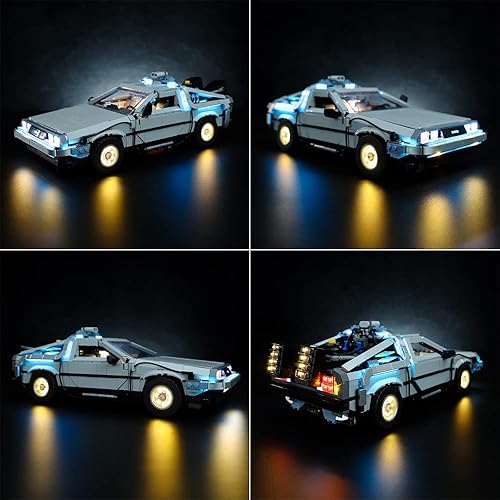 Miniatura 7 de RC con kit de luz LED de sonido para (Back to The Future Time Machine 10300) Kit de construcción, kit de iluminación de construcción para Lego 10300