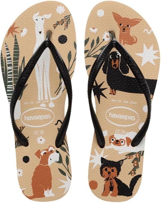 Chinelo Havaianas Feminino, Slim Pets 37/8 Dourado, Havaianas
