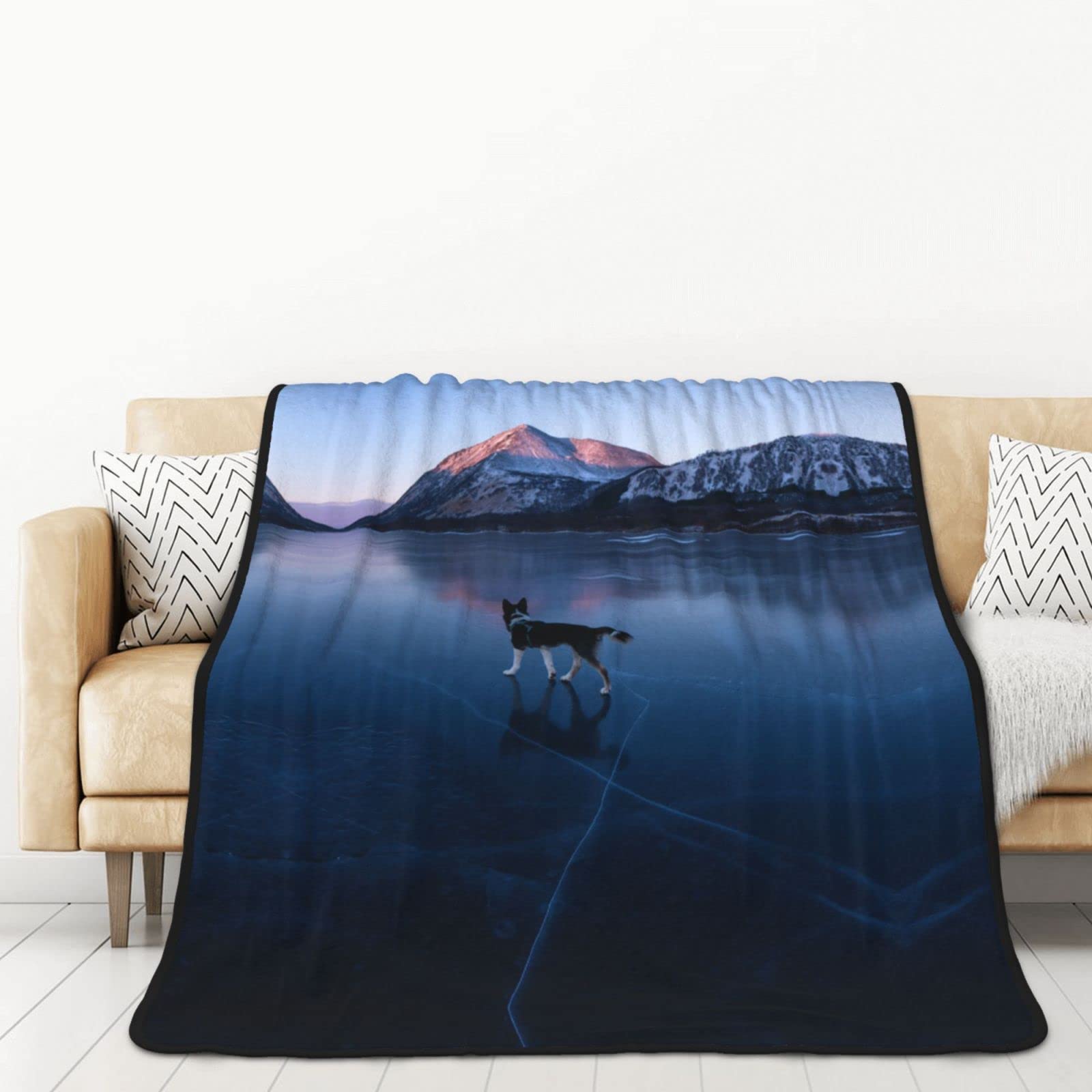Couverture flanelle Husky, fini le froid sur votre lit ou canapé