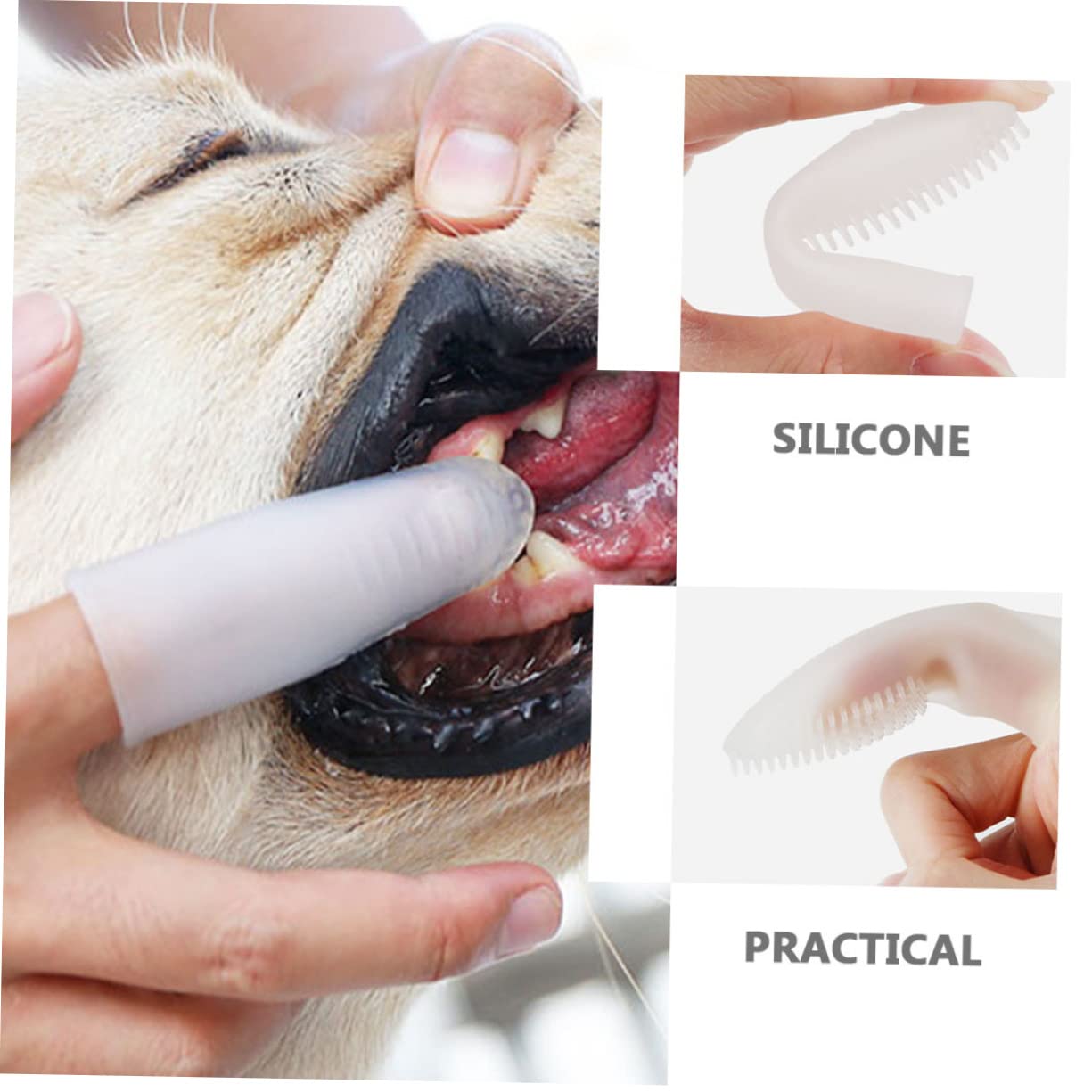 INOOMP 4stücke Pet Finger Zahnbürste Haustierpflege-werkzeug Gründlichen Mundreinigung Für Hunde Und Katzen Transparent Langlebig Und Handlich Mundgeruch