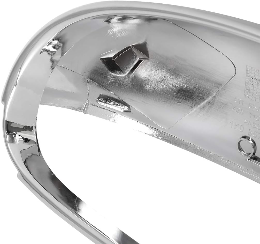 X AUTOHAUX Car Exterior Rear View Mirror Housing Door Wing Mirror Covering Cover Cap Chrome Tone for VW Golf MK5 2005-2009