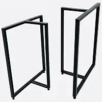 BASES de MESA Estilo INDUSTRIAL Modelo T 75x60cm Kit c/2un (Preto)