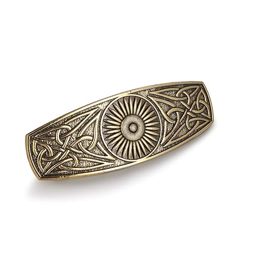 LIKGREAT Pasadores vikingos vintage con nudo celta, pasadores franceses de metal vintage para mujeres, accesorios para el cabello para niñas (oro