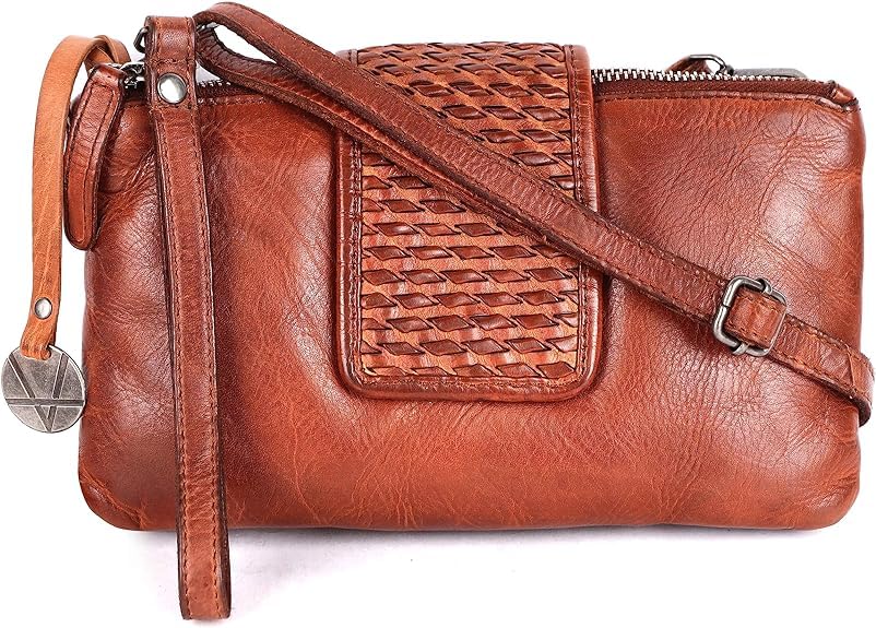 Vilenca Holland 9.2 Inch Cognac Genuine Leather Crossbody Sling Bags for Women, Bags for Women Trendy Casual Office Bag with Adjustable Strap (B0CNLYFZBW) Amazon Price History, Amazon Price Tracker