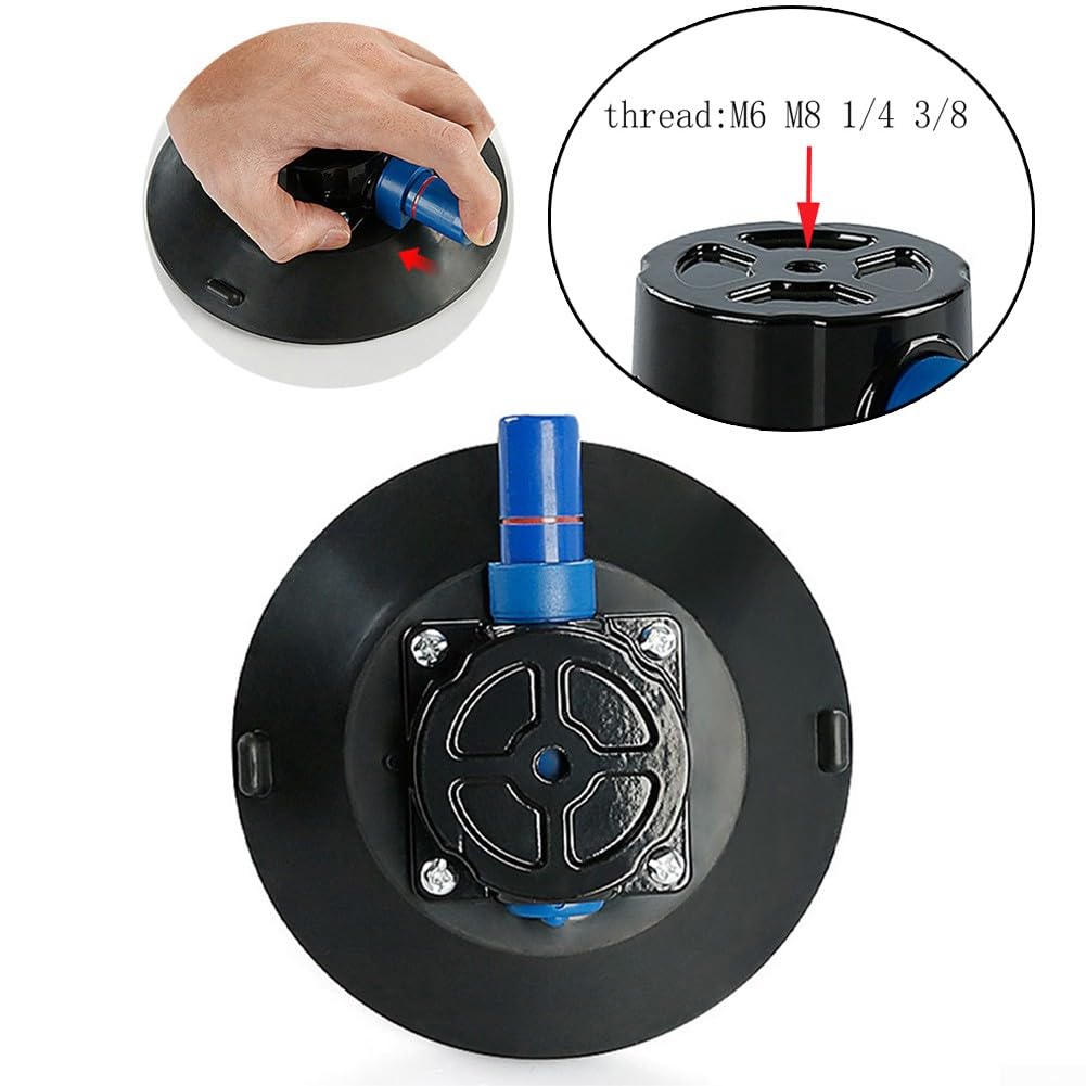 DAZZLEEX Vakuum-Saugnäpfe, 150 mm Nitrilkautschuk-Saugnapf mit 1/4 oder 3/8 Gewinde für Auto, Boot, Wandhalterung (M8)