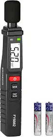 Medidor De Decibéis, Medidor De Nível De Som Portátil, Medidor Digital De Spl 30-130 Db Com Modo Ponderado, Rápido/Lento, Retenção Máxima De Dados, Medidor De Ruído Ultraleve Com Clipe Par