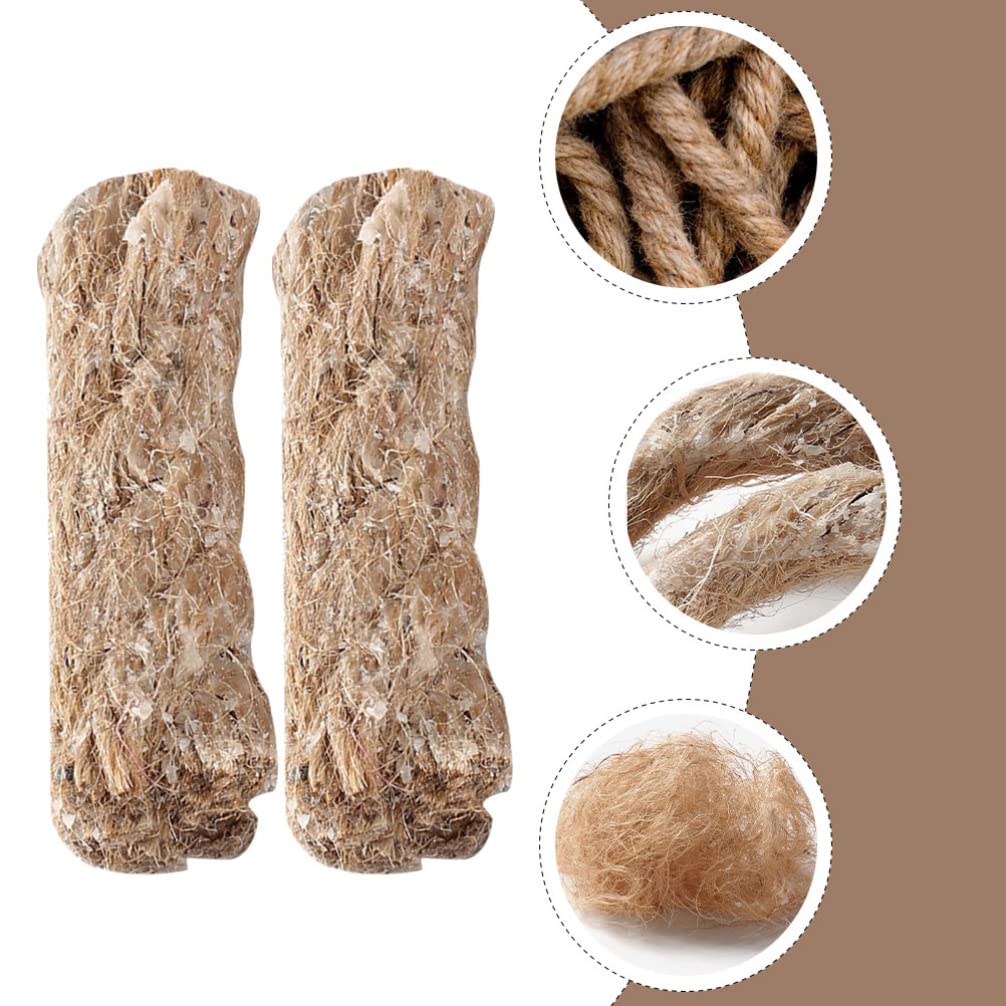 LIOOBO 4-Pack Jute Ropes Outdoor Fire Starters for Campfires Survival Wick Ropes Efficient Heat Dissipation for Hiking