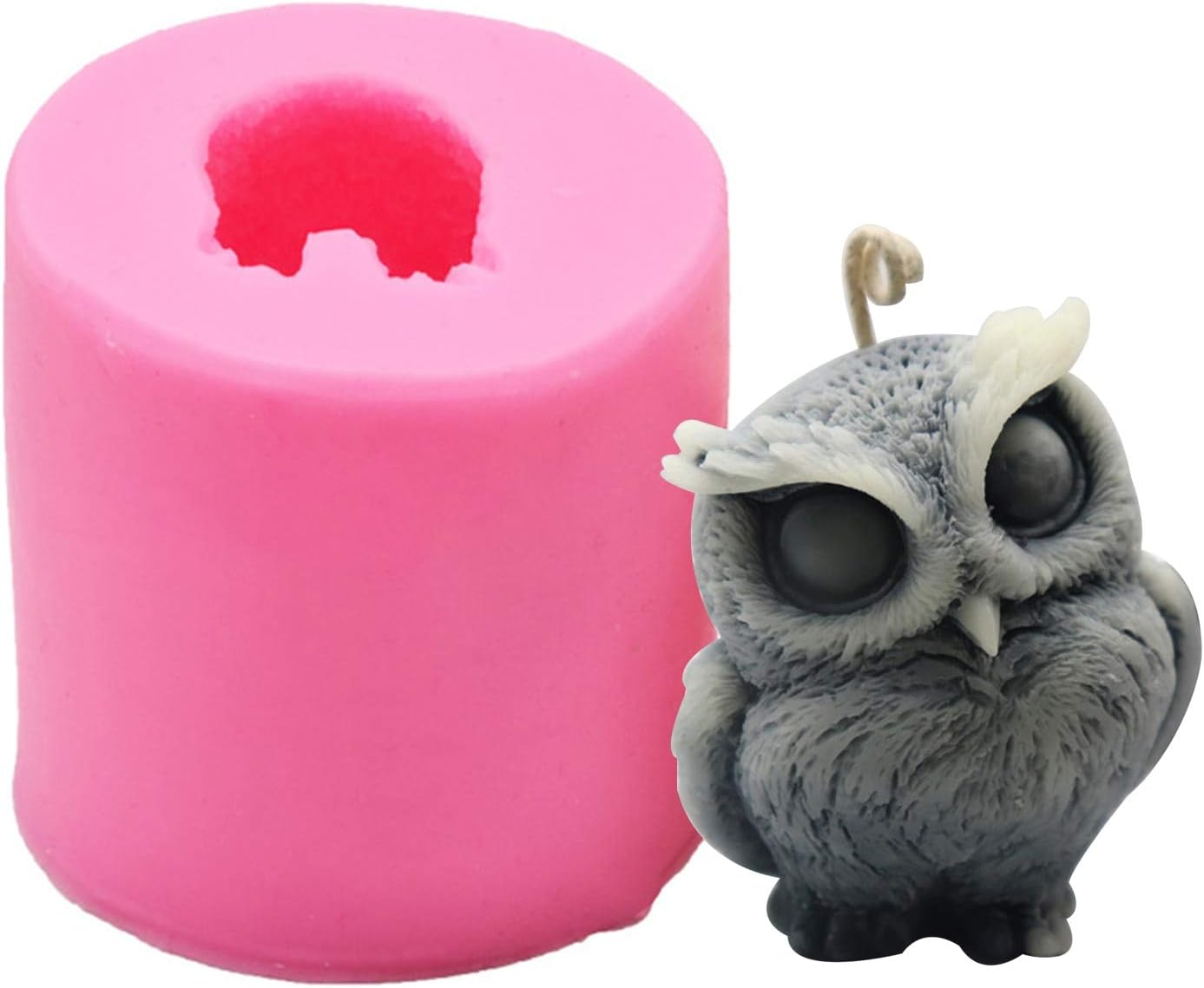 JQS 3D Owl Silicone Soap Mold Resin Candle Mould Fondant Cake Decorating Tools Chocolate Candy Pastry Baking Kitchen Supplies