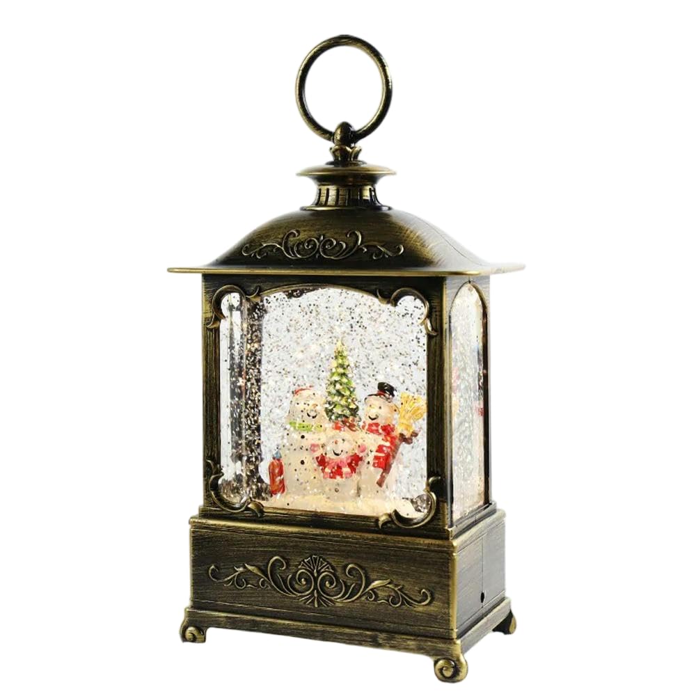 SYJYM - Luces para árbol de Navidad, adornos de lámpara de viento, caja de música, decoración de Navidad, caja de música, bola de cristal para ancianos