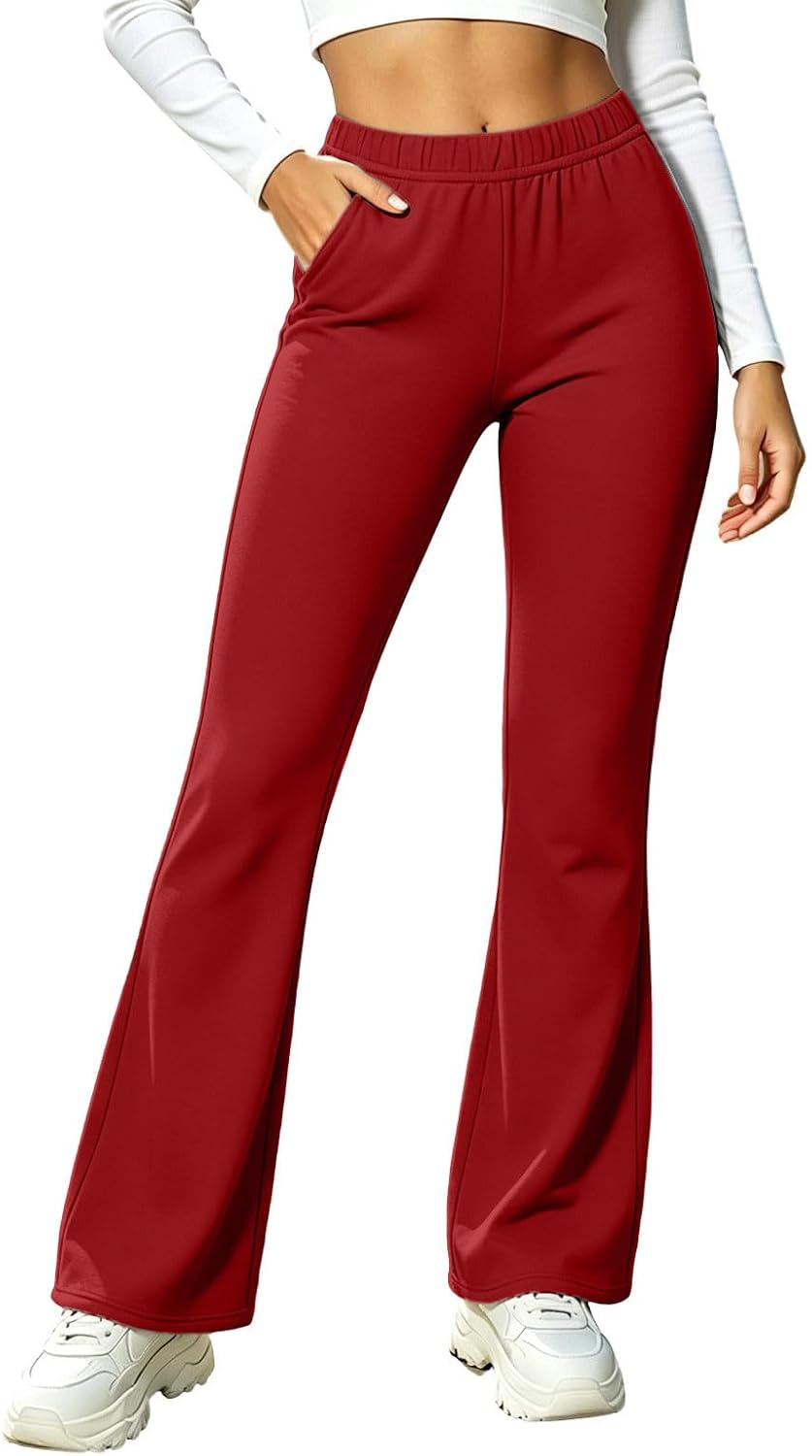 Fleece Flare Leggings for Women Thermal Bootcut Yoga Pants