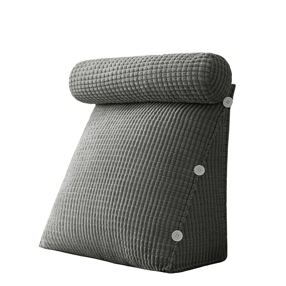 Oreiller de lecture ergonomique L gris foncé avec déhoussable lavable