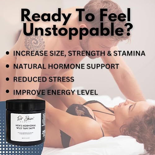 Miniatura 6 de Dr. Skin Crema orgánica de ñame silvestre para hombre para equilibrio hormonal, 4 onzas, crema natural de equilibrio de apoyo hormonal, fabricada en