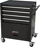 Vista 12 de Armario desmontable para herramientas rodante, 6 cajones y 2 gabinetes, organizador de caja de herramientas extraíble con 4 ruedas