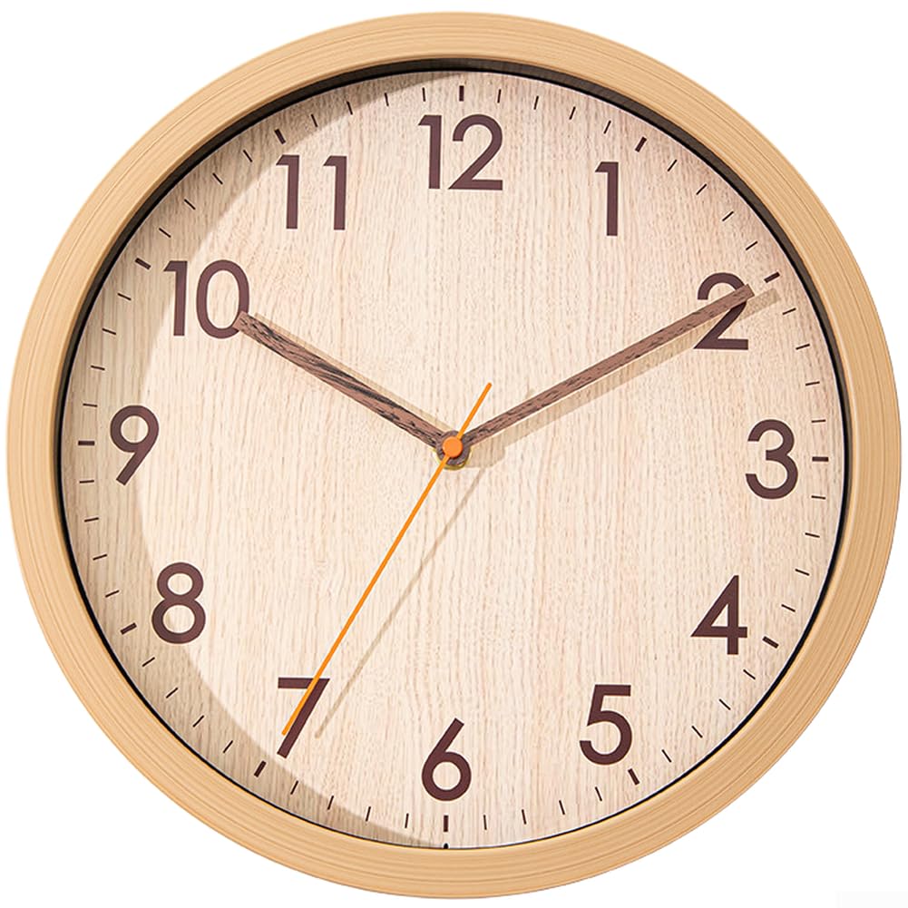 Horloge murale silencieuse haut de gamme avec cadran en verre antibuée