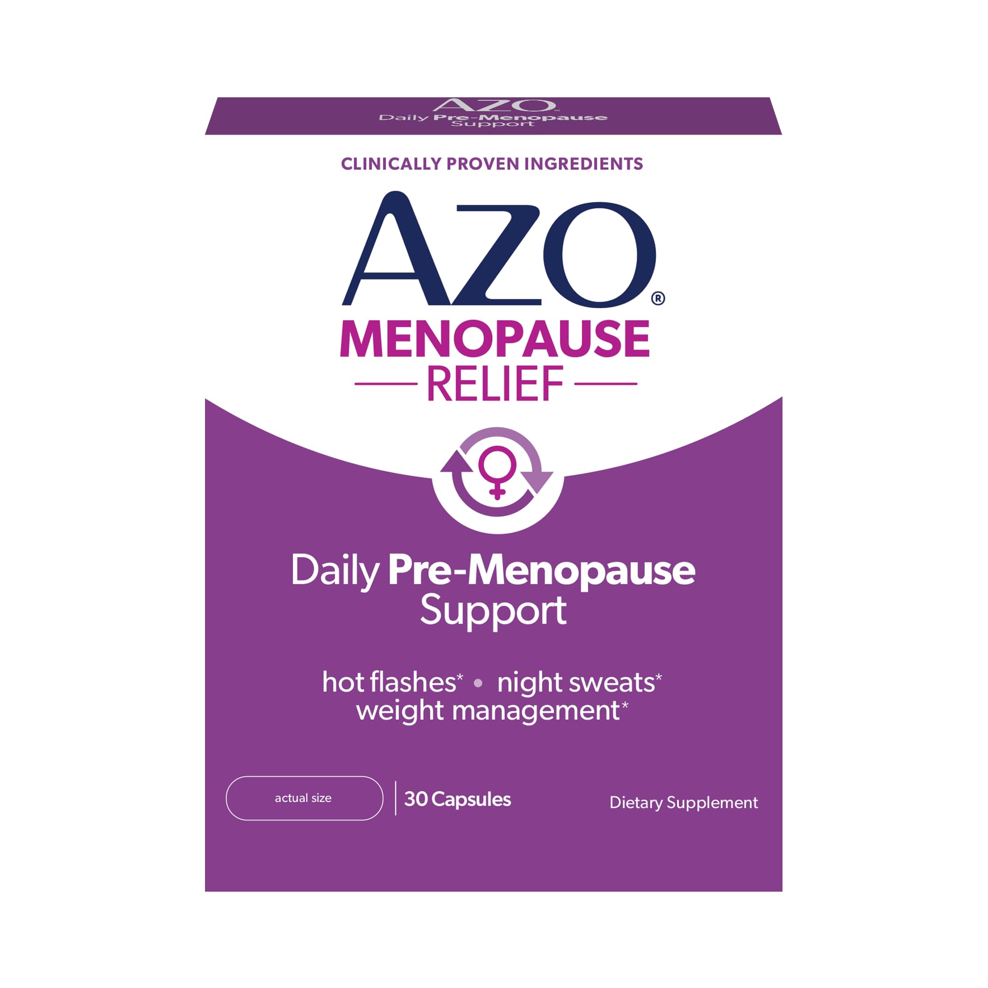 AZO Daily Perimenopause Supplements for Women 30 Count