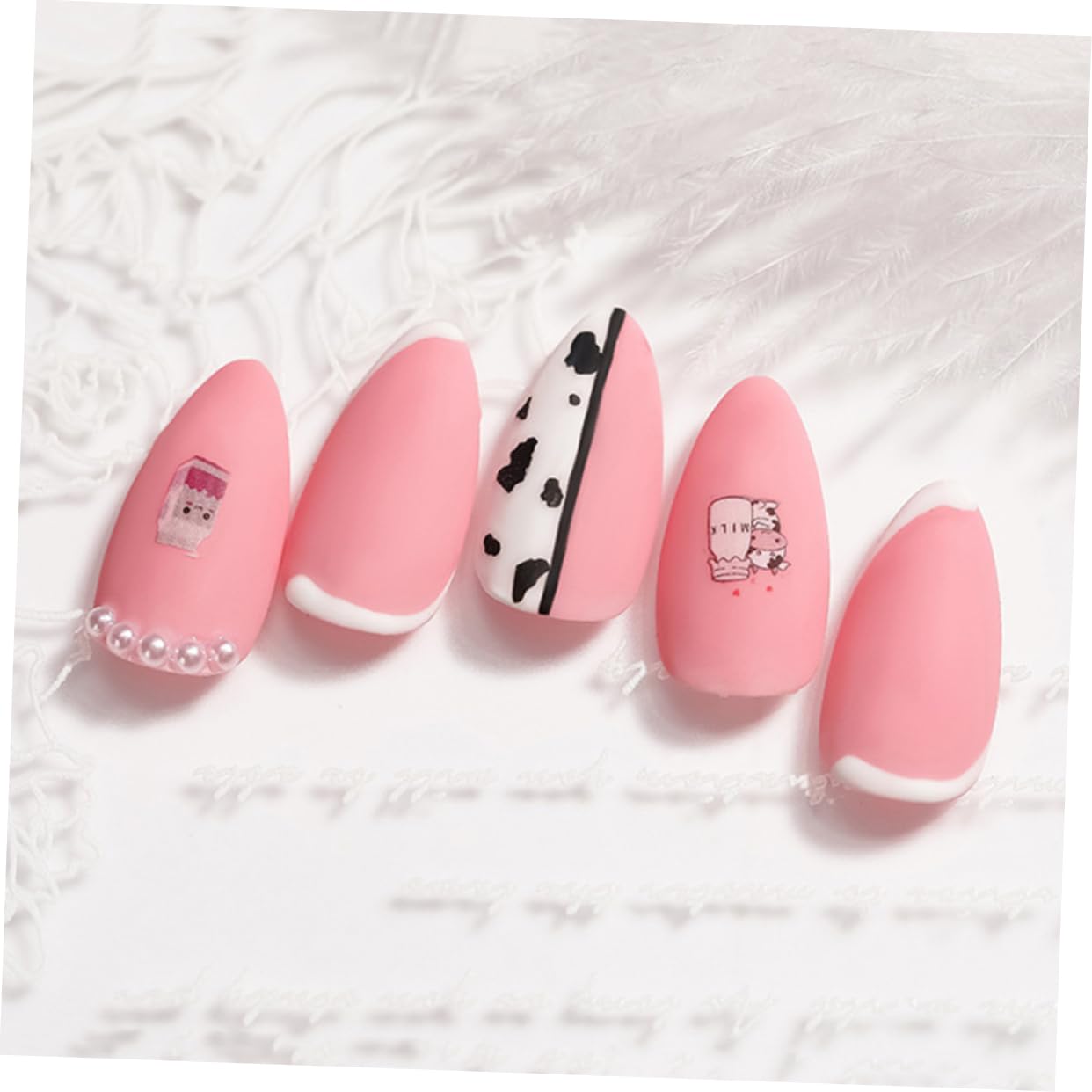 30 Hojas Calcomanía De Uñas Calcomanías De Uñas Pegatinas Decorativas Pegatinas Para Uñas Suministros De Arte De Uñas Uña Pegatinas Dibujos Animados La Vaca De Polivinilo