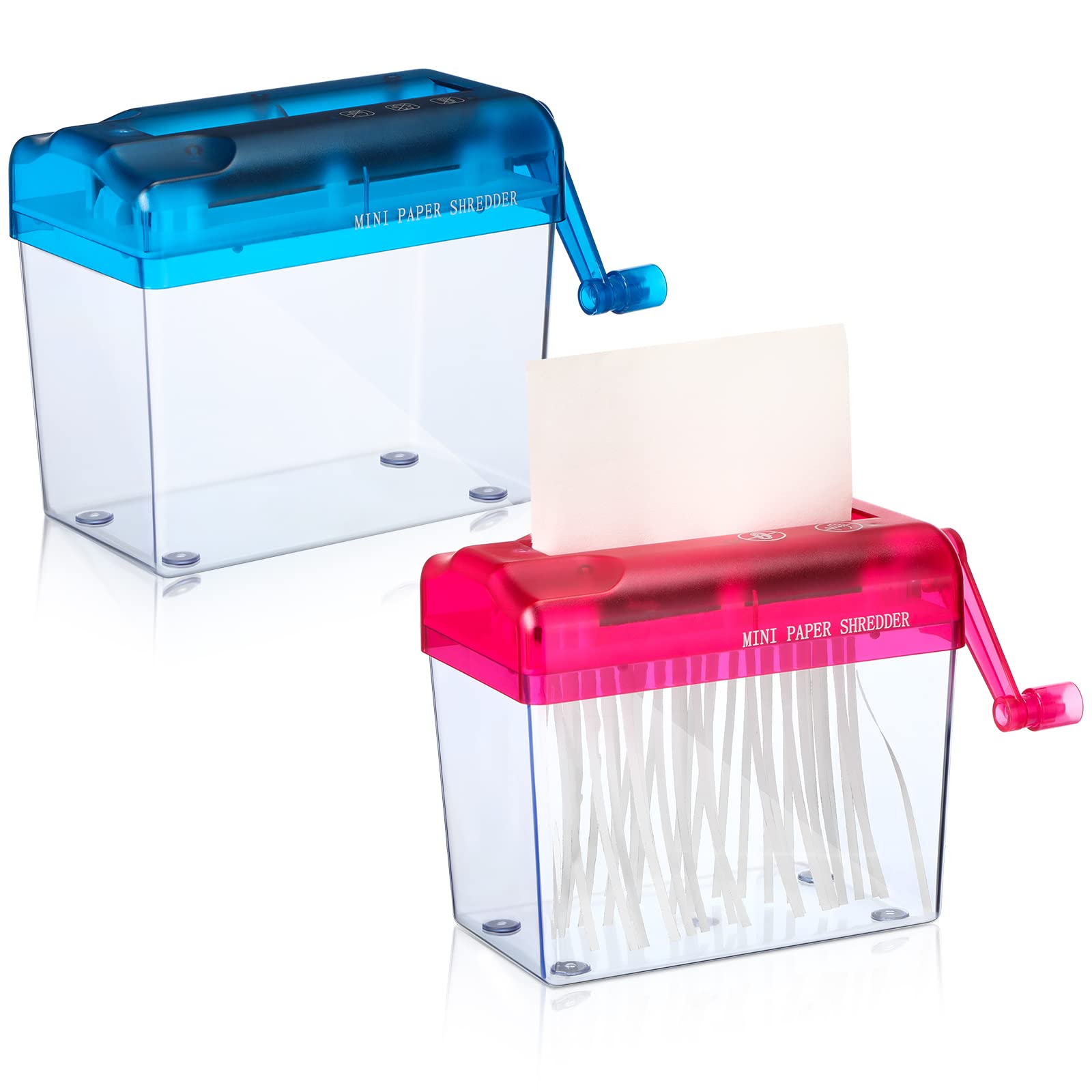 2 Pcs Manual Paper Shredder Mini Hand Shredder Portable Shredder A6 Documents Paper Cutting Tool Mini Cutting Machine Small Desktop Stationery Paper