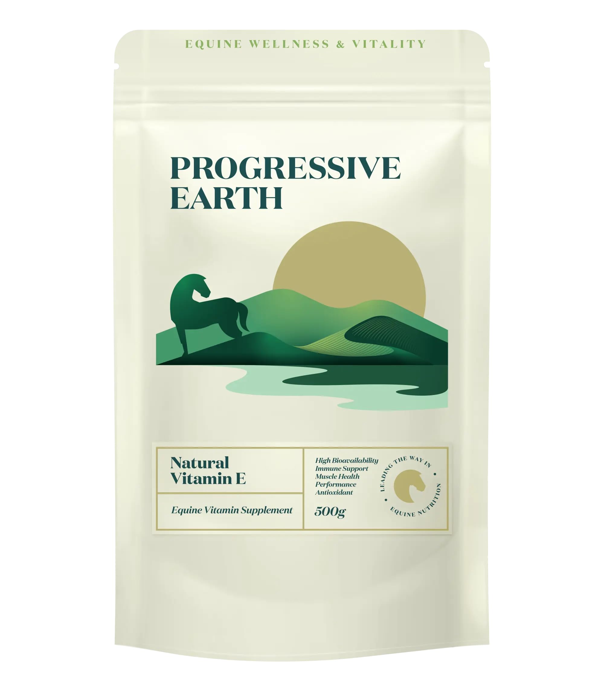 Progressive Earth Vitamin E Natural (RRR Alpha-Tocopherol) | Horse Vitamin E Supplement 500g