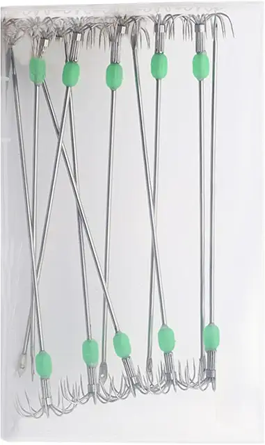 Calmar Gabarits – 10 lichte haken voor inktvis, robuust voor zee en rivier