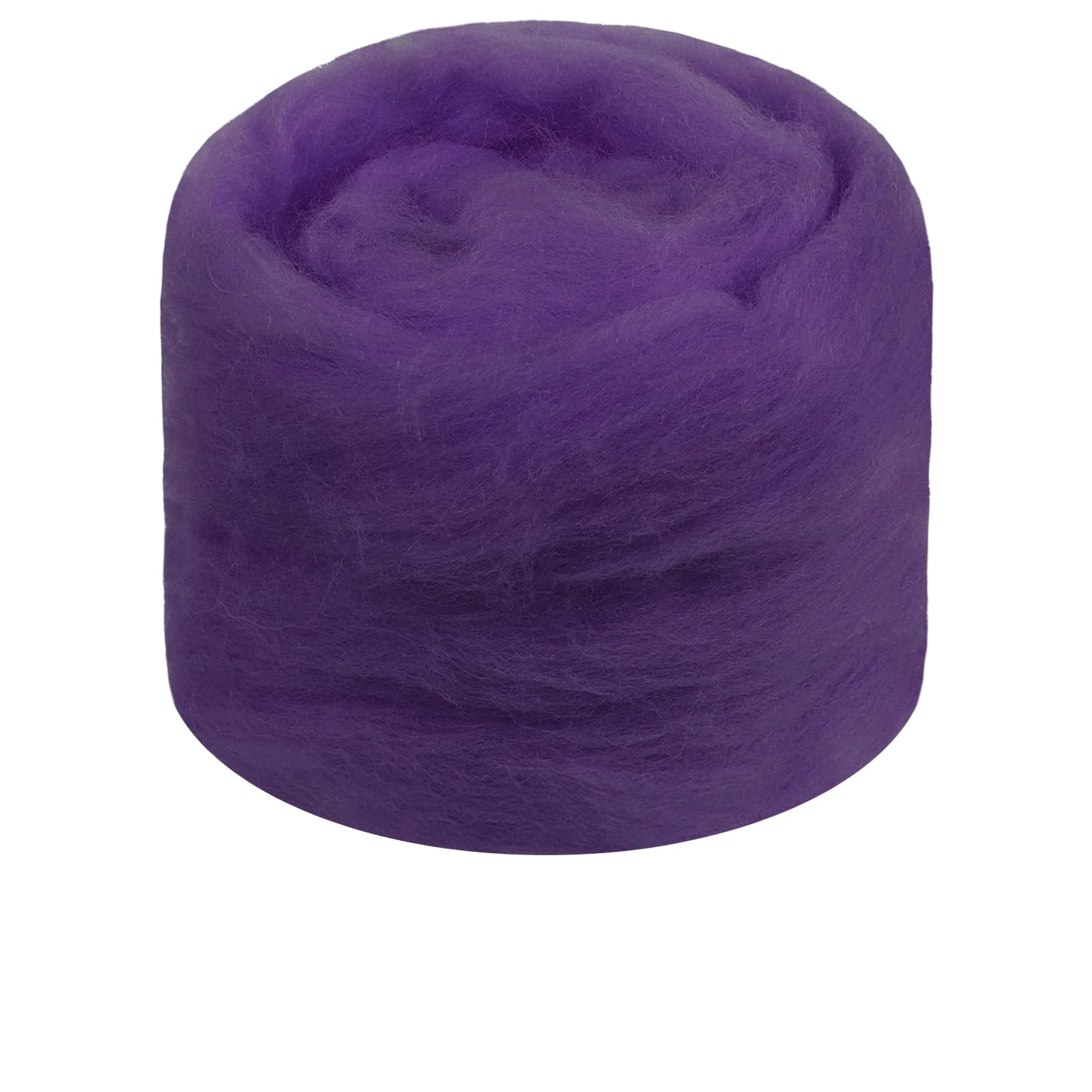 JeogYong Needle Felting Wool, 1.76oz Wool Roving Chunky Wool Yarn, Grape-Purple Wool Roving Yarn for Needle Felting, Wet Felting, Felting Projects, DIY Crafts