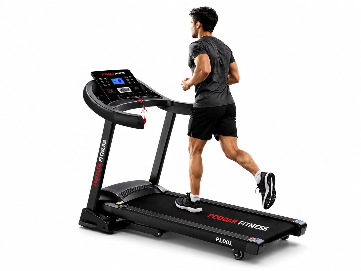 Motorized Treadmill for Home & Office Use | 7 HP Peak DC Motor | Auto Incline | 15-Level Incline | LCD Display | 120 kg Max User Weight | Foldable Running Machine with Wheels | PL001-image-8