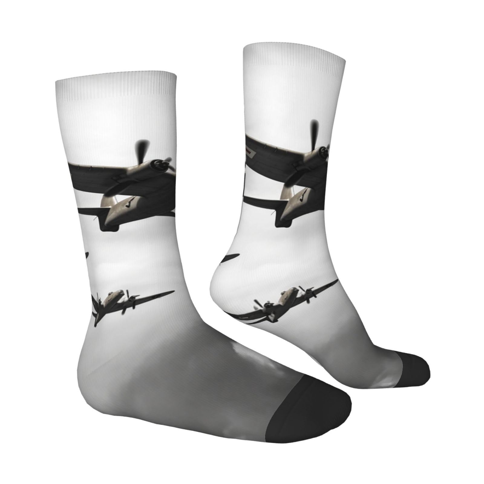 LZQPOEAS World War Athletic Socks Unisex Cushioned Crew Socks Hiking Running Calf Sock Soft Above Ankle Sock