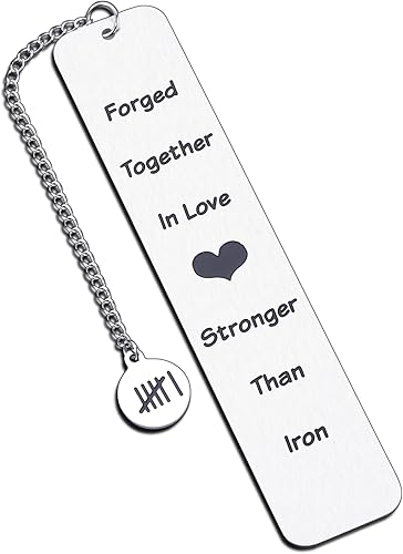 Marcapáginas de regalos de 6 años de hierro para mujeres y hombres, regalos de aniversario de boda para él, ella, divertidos regalos de sexto