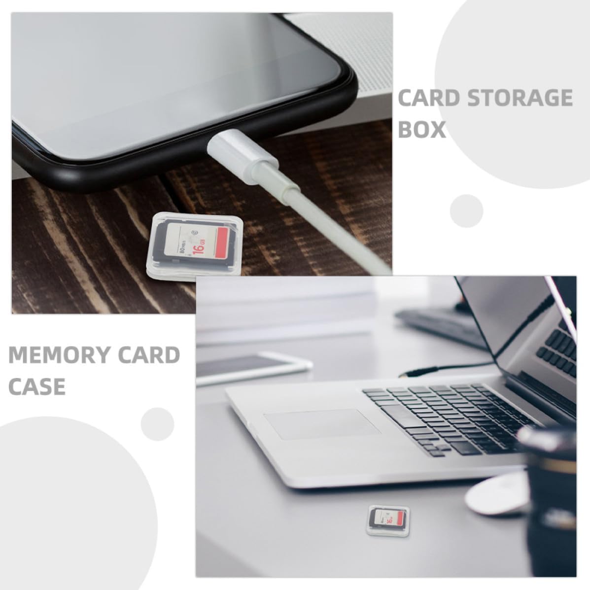 50pcs Travel Memory Card Holder Case Lightweight Pp Dustproof Box