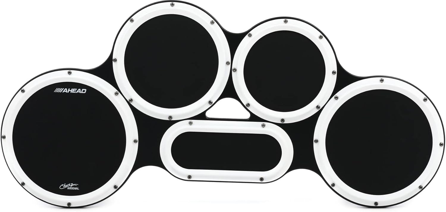 Ahead S-hoop Chavez Tenor Practice Pad Set - 4/5/6 Combination - Black with White Hoops