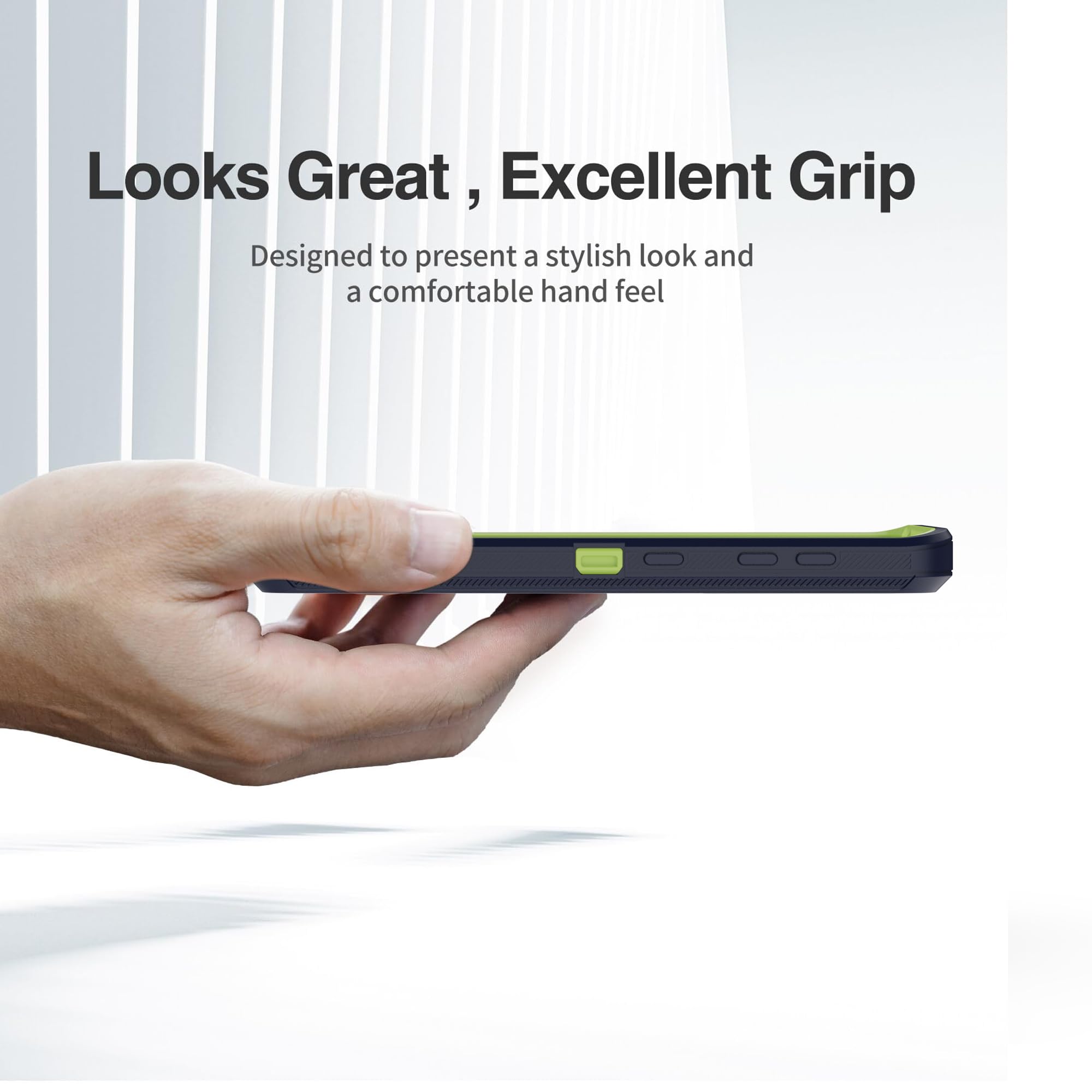 Funda para Galaxy S22 5G, funda protectora resistente con [3 capas] funda de protección de goma resistente a prueba de golpes para Samsung Galaxy S22 (azul oscuro/verde)