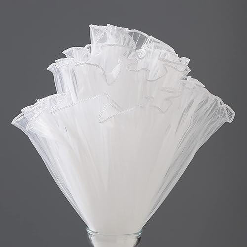 Banxidi Papel de regalo floral de hilo de volantes de estilo coreano, 1 rollo de suministros para floristería, papel de regalo para ramo de flores
