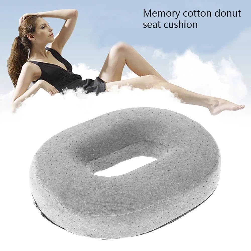 Cuscino per Sedie Cuscino ad anello a ciambella in memory foam Cuscino in peluche a ciambella Cuscino per sedia da pavimento Cuscino per sedile per auto Cuscino antidolorifico cuscino sedia ufficio(Na