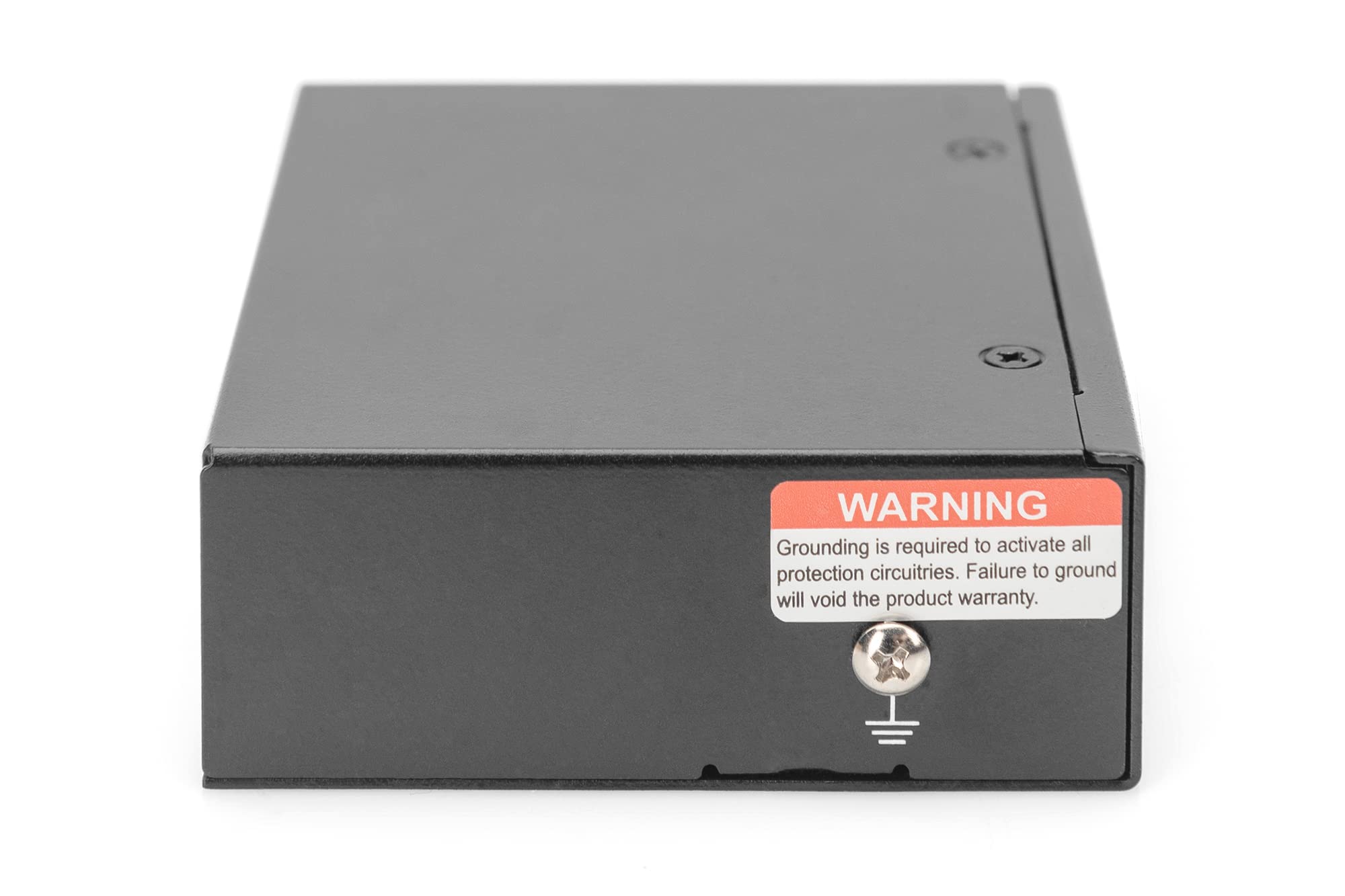DIGITUS Extensor PoE Gigabit Industrial de 5 Puertos - 1 Puerto RJ45 de Entrada 802.3bt - 4 Salidas RJ45 PoE 802.3af/at - conectable en Cascada - 10/100/1000 Mbit/s - Negro