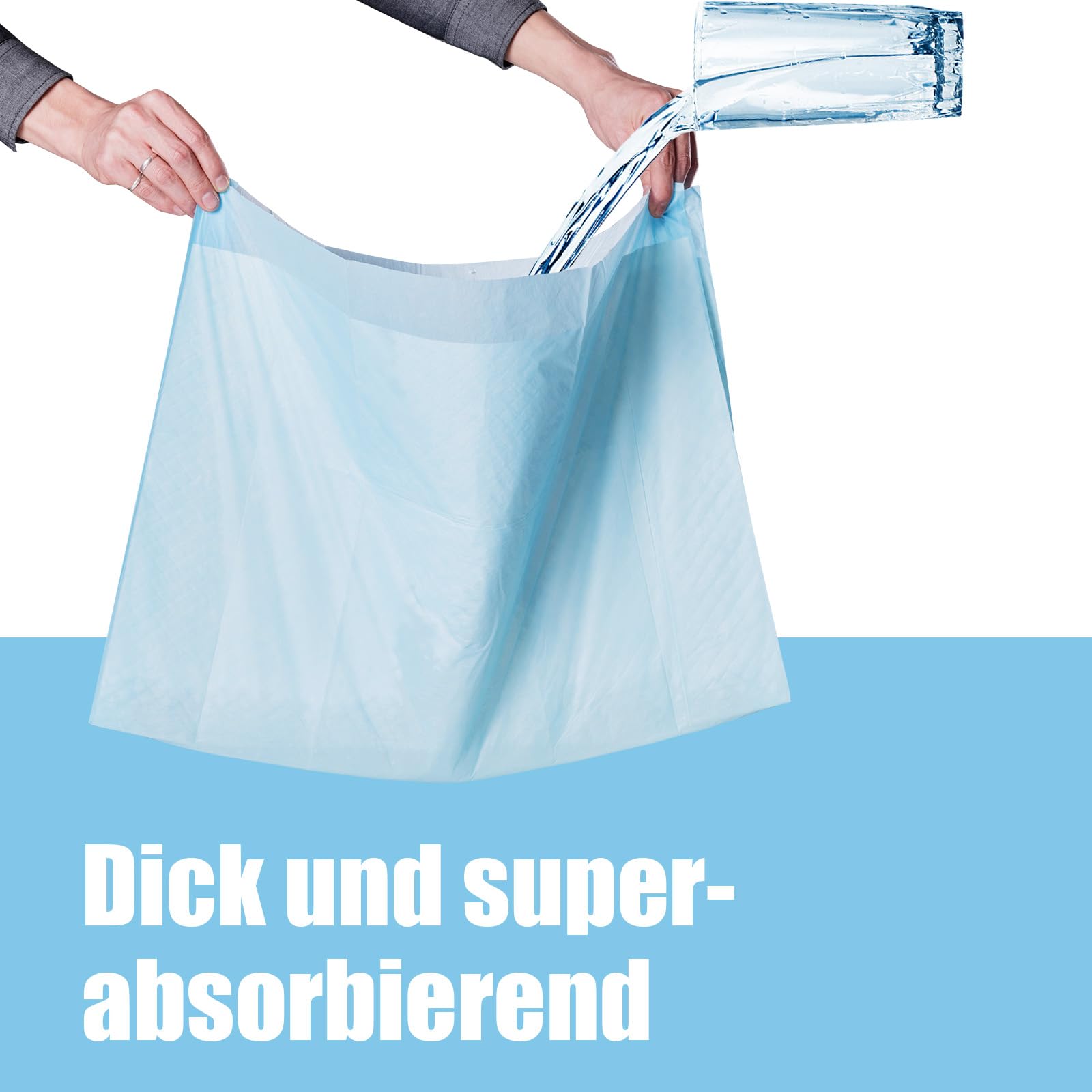 SOARS Trainingspads für Hunde und Welpen, 60 x 60 cm auslaufsicher 5-lagig, Welpenunterlagen, Trainingsunterlagen, Hundeklo für Zuhause (100 Stück)