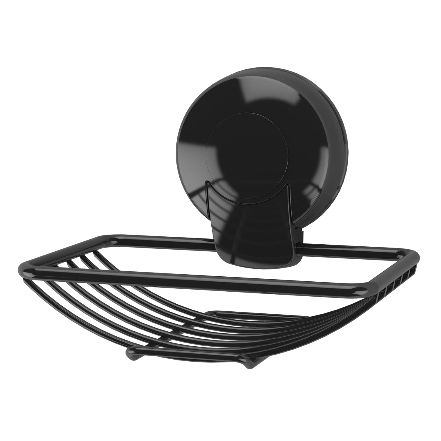 Showerdrape Soap Dish Caddy Floating Shelves For Bathroom Wall Suction Shower Organiser Sponge Holder For Kitchen Sink Drill Free Rack, Shower Soap Holder Black Corner Caddy Shelf