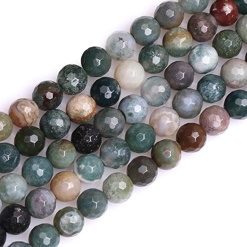 Miniatura 487 de GEM-Inside Red Orange Carnelian Gemstone Loose Beads Natural Energy Power Beads for Jewelry Making Round Faceted 8mm 15