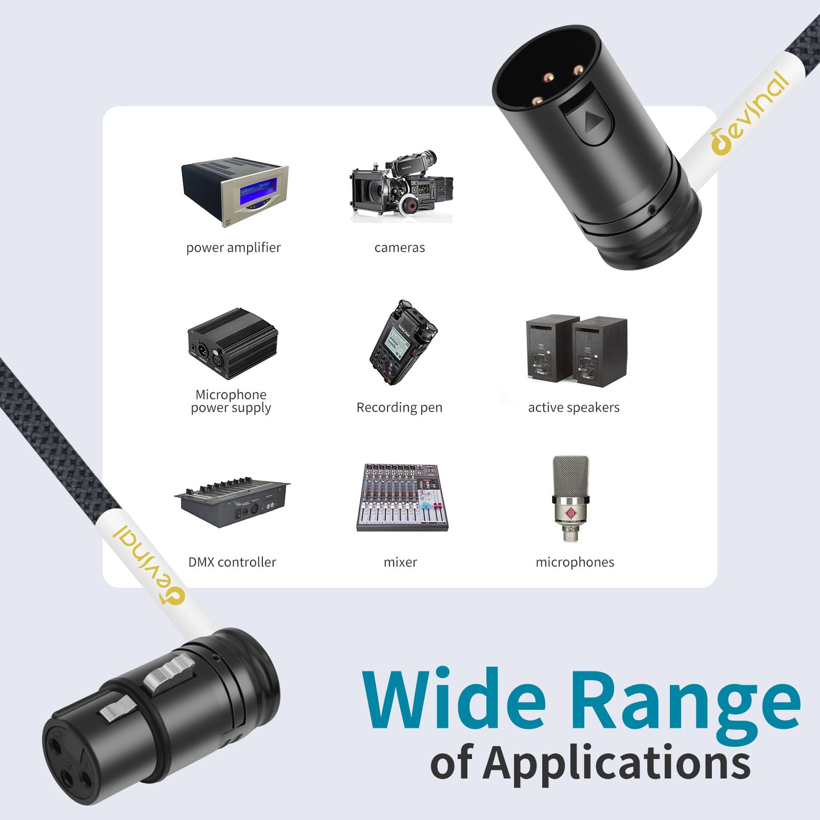 Cable XLR en ángulo recto, ángulo giratorio de 360 grados hembra XLR a ángulo giratorio de 360 grados macho XLR para micrófono, adaptador de cable de micrófono de 3.3 pies, 2 unidades