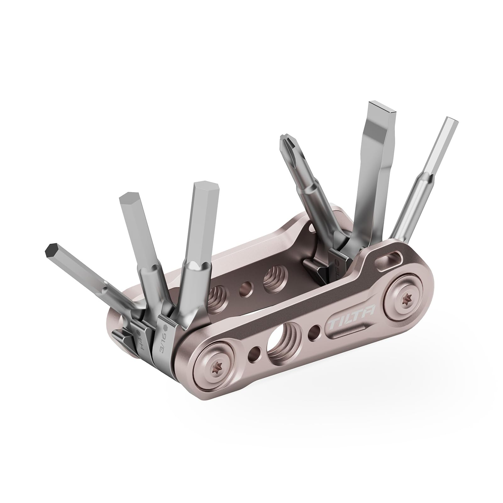 Tilta Mini Tool Kit, 6 in 1 Folding Tool Set with 6 Wrenches, Compatible with Most Cages - Smokey Pink — image 1