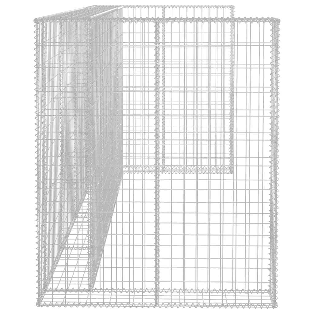 Muro de Gaviones, Acero Galvanizado, Resistente a la Intemperie, Fácil Montaje, 320x100x120 Cm, Muro de Gaviones para Papeleras