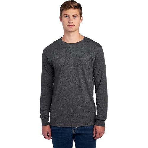 Jerzees Mens Dri-Power Cotton Blend Long Sleeve Tees, Moisture Wicking, Odor Protection, UPF 30+, Sizes S-3x