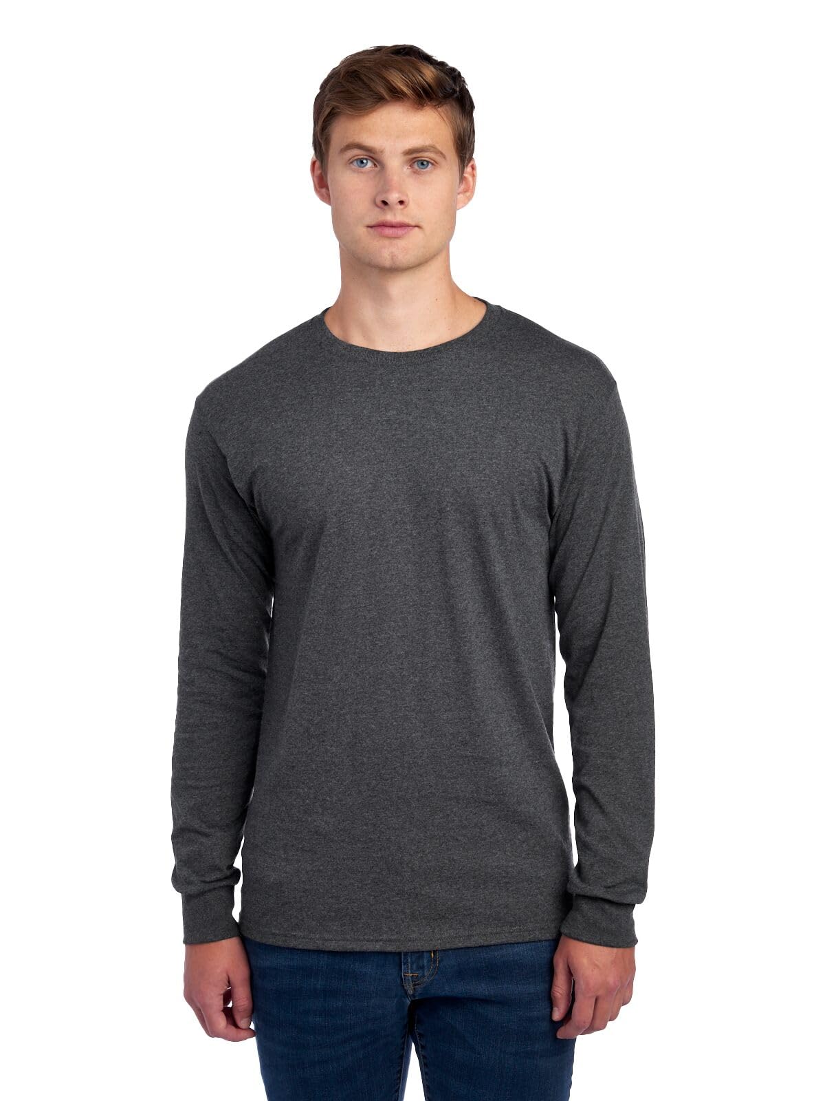 Jerzees Mens Dri-Power Cotton Blend Long Sleeve Tees, Moisture Wicking, Odor Protection, UPF 30+, Sizes S-3x