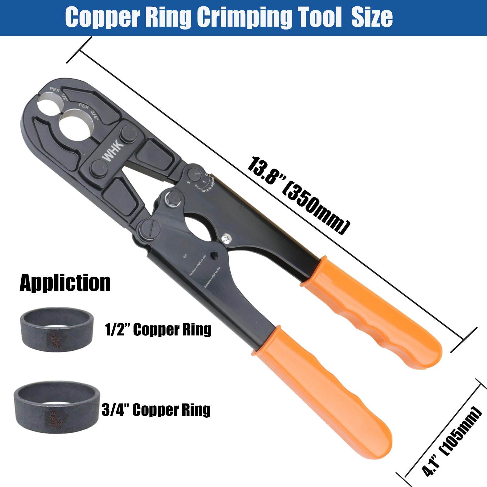 Rj45 Crimp Tool ICrimp Kit With Cutters - 1/2 & 3/4 Inch Copper Ring ...